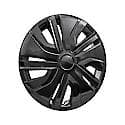 14", Spit 5 Spoke, Painted, Gloss Black, Plastic, Set Of 4