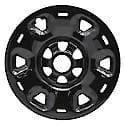 17", 6 Spokes, Snap-On, Painted, Gloss Black, Abs Plastic, Set Of 4