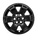 16 Inch, Five V-Style Spoke, Painted Black, Abs Plastic, Set Of 4