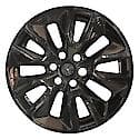 20", 5 Spokes, Snap-On/Center Retention, Gloss Black, Abs Plastic, Set Of 4