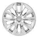 20", 5 Spokes, Snap-On/Center Retention, Plated, Chrome, Abs Plastic, Set Of 4