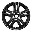 17 Inch, 5 V Spoke, Gloss Black, Plastic, Set Of 4