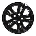 16", 5 Double Spoke, Gloss Black, Abs, Fits Over And Into Oem Wheel, Set Of 4