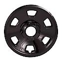 17", 6 Spokes, Snap-On, Painted, Gloss Black, Abs Plastic, Set Of 4