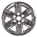 17", 6 Spokes, Snap-On, Plated, Chrome, Abs Plastic, Set Of 4