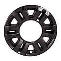 17", 6 Split Spokes, Snap-On, Painted, Gloss Black, Abs Plastic, Set Of 4