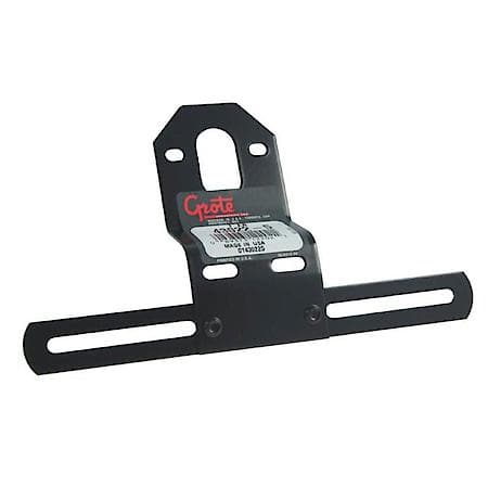 Universal Steel Offset License Plate Bracket, Black