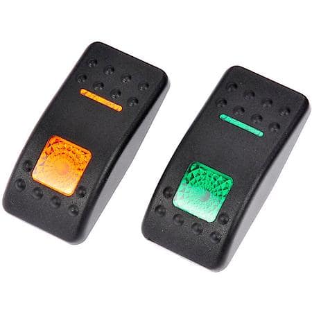 Electrical Switch Rocker Covers Amber Green