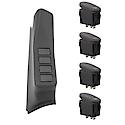 Switch Pod Kit; A-Pillar; 4 Switches; Black; RHD; 11-18 Wrangler JK