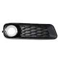 Passenger Side Front Fog Light Bezel, Black With Chrome Ring