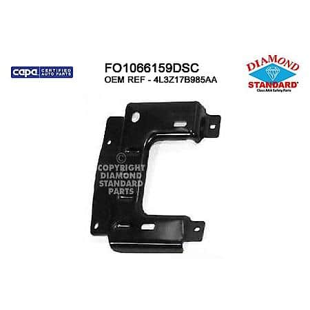 New CAPA Certified Standard Replacement Front Driver Side Bumper Mounting Plate