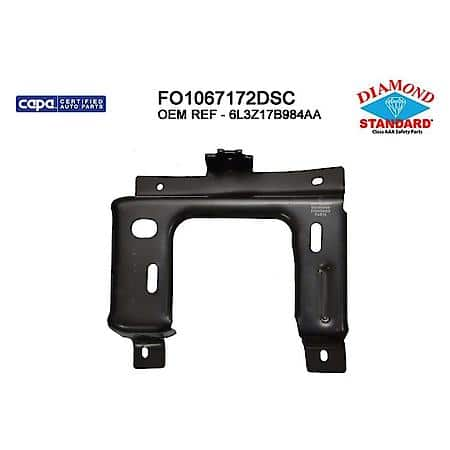 New CAPA Certified Front Passenger Side Bumper Mounting Plate