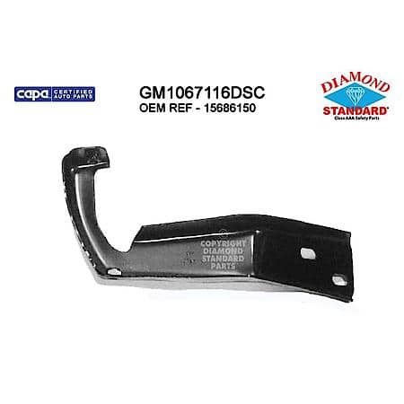 New CAPA Certified Standard Replacement Front Pass Side Outer Bumper Brace