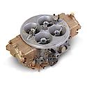 Professional Race Carburetor: 1250 CFM, No Choke, 4 Barrel, 4500 Bore, Dual Inlet, Gold Dichromate