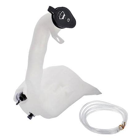 Windshield Washer Fluid Reservoir: White, Plastic, Original Equipment Replacement