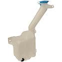 Windshield Washer Fluid Reservoir: White, Plastic, Original Equipment Replacement