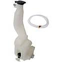 Windshield Washer Fluid Reservoir: White, Plastic, Original Equipment Replacement