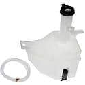 Windshield Washer Fluid Reservoir: White, Plastic, Original Equipment Replacement