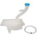 Windshield Washer Fluid Reservoir: White, Plastic, Original Equipment Replacement