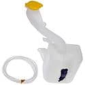 Windshield Washer Fluid Reservoir: White, Plastic, Original Equipment Replacement