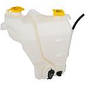 Dual Coolant / Windshield Washer Fluid Reservoir: White, Plastic, Original Equipment Replacement