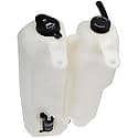 Dual Coolant / Windshield Washer Fluid Reservoir: White, Plastic, Original Equipment Replacement