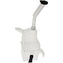 Windshield Washer Fluid Reservoir: White, Plastic, Original Equipment Replacement