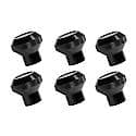 Billet Stainless Dash Knob Set, Black, 76-86 Cj