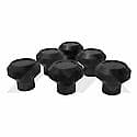 Dash Control Knob Set, Black, Set Of 6