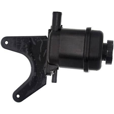 Power Steering Fluid Reservoir: Black, Plastic, Original Equipment Replacement