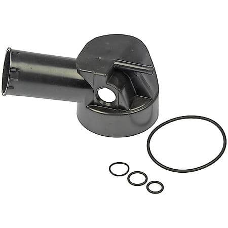 Power Steering Reservoir: Black, Plastic, Original Equipment Replacement