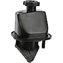 Power Steering Reservoir: Black, Plastic, Original Equipment Replacement