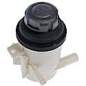 Power Steering Reservoir: White, Plastic, Original Equipment Replacement