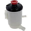 Power Steering Reservoir: White; Black; Red, Plastic, Original Equipment Replacement