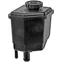 Power Steering Reservoir: Black, Plastic, Original Equipment Replacement