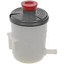 Power Steering Reservoir: White; Gray; Red, Plastic, Original Equipment Replacement