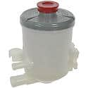 Power Steering Reservoir: White; Gray; Red, Plastic, Original Equipment Replacement