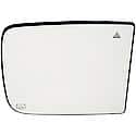 Door Mirror Glass, Plastic Backed, Heated, Blind Spot Indicator