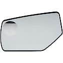 Door Mirror Glass, Plastic Backed, Heated