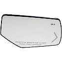Door Mirror Glass, Plastic Backed, Heated, Blind Spot Indicator
