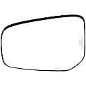 Door Mirror Glass, Plastic Backed, Non-Heated
