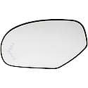 Door Mirror Glass, Plastic Backed, Heated