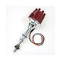 D7131801 Flame-Thrower Electronic Distributor Billet Ford 351W with Ignitor III Non Vacuum Red Cap