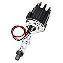 D7120810 Flame-Thrower Electronic Distributor Billet Pontiac V8 with Ignitor III Non Vacuum Black Male Cap