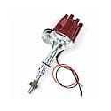 D7131701 Flame-Thrower Electronic Distributor Billet Ford 351W with Ignitor III Vacuum Advance Red Cap