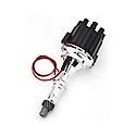 D7120800 Flame-Thrower Electronic Distributor Billet Pontiac V8 with Ignitor III Non Vacuum Black Cap