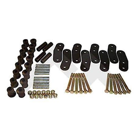 Hd Shackle Kit, Left And Right, Front & Rear, Black, Greaseable, 3/4" Lift