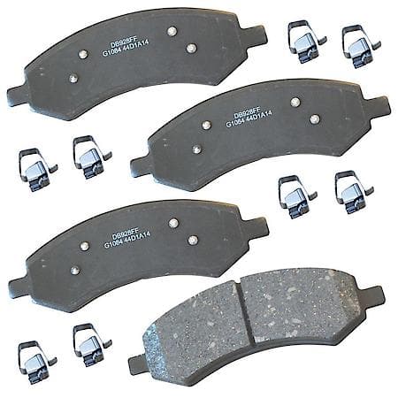 Brake Pads: With Hardware, Ceramic, Long Life and Quiet