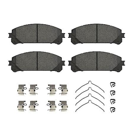 Brake Pads: With Hardware, Ceramic, Long Life and Quiet