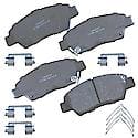 Brake Pads: With Hardware, Ceramic, Long Life and Quiet